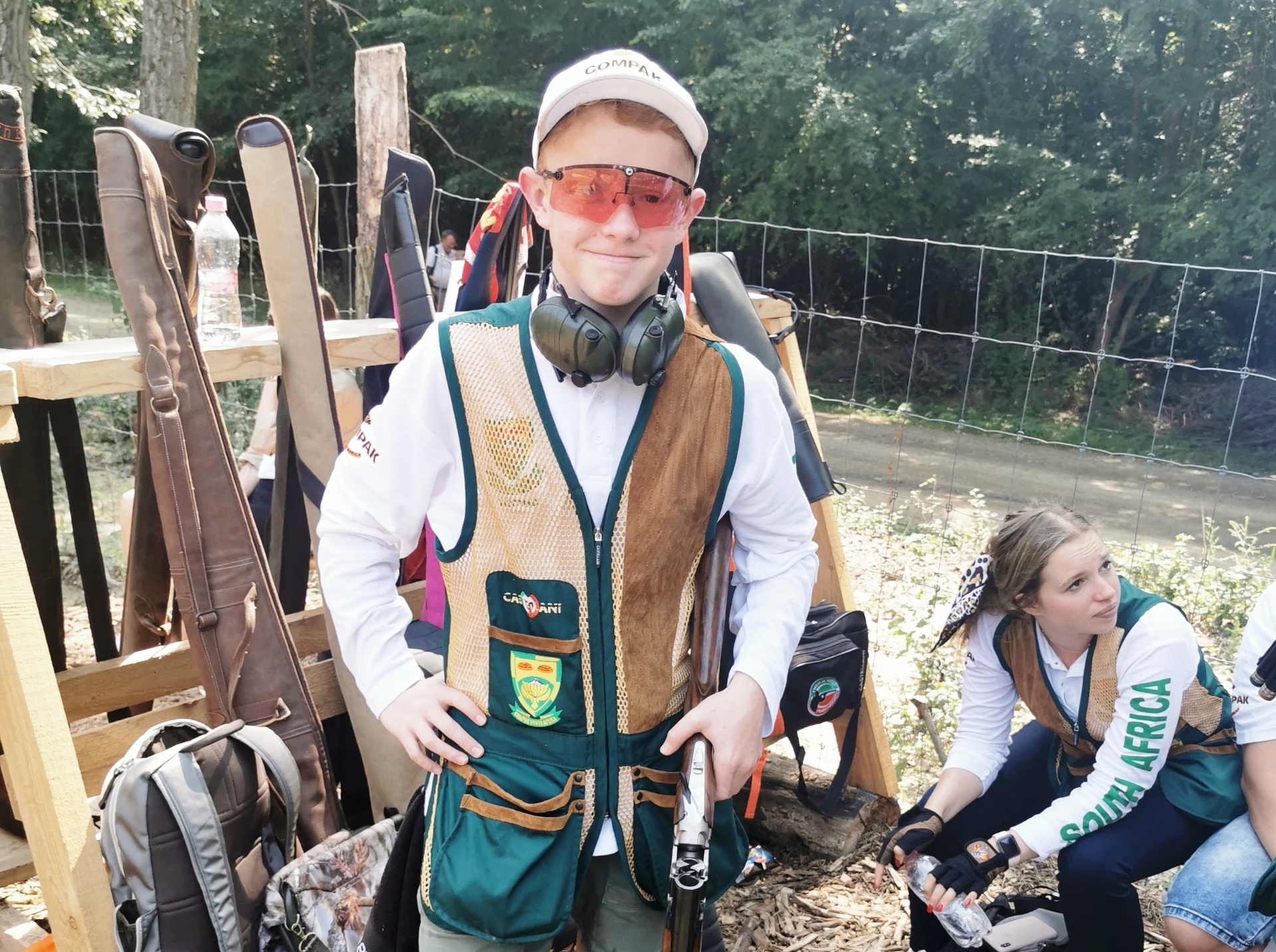 Young South African Compak Sporting shooters on the podium