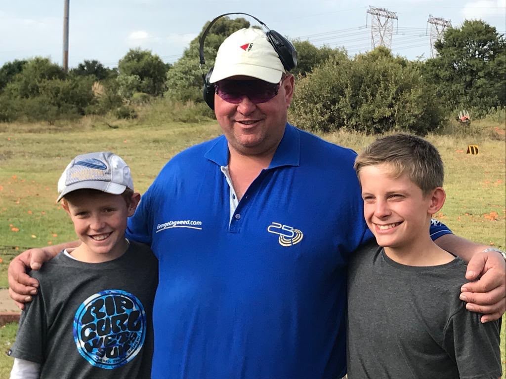 Young South African Compak Sporting shooters on the podium