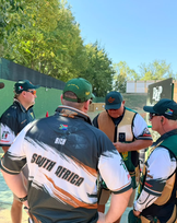 A South African shooter competing at the world championship