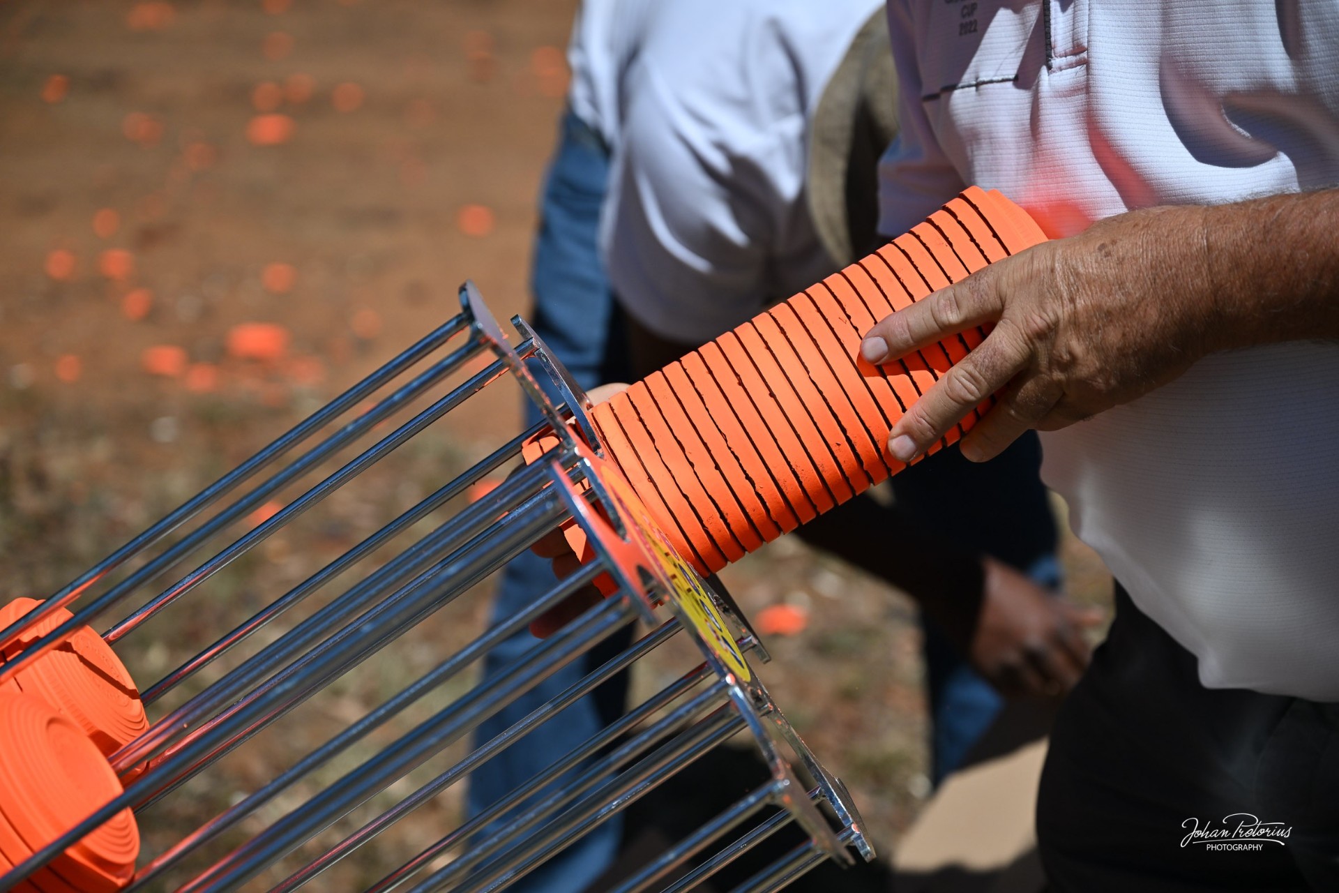 Compak Sporting shooters on the stands at a South African range