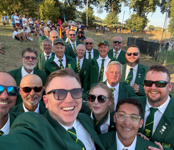 South African team members sharing a moment at the championship