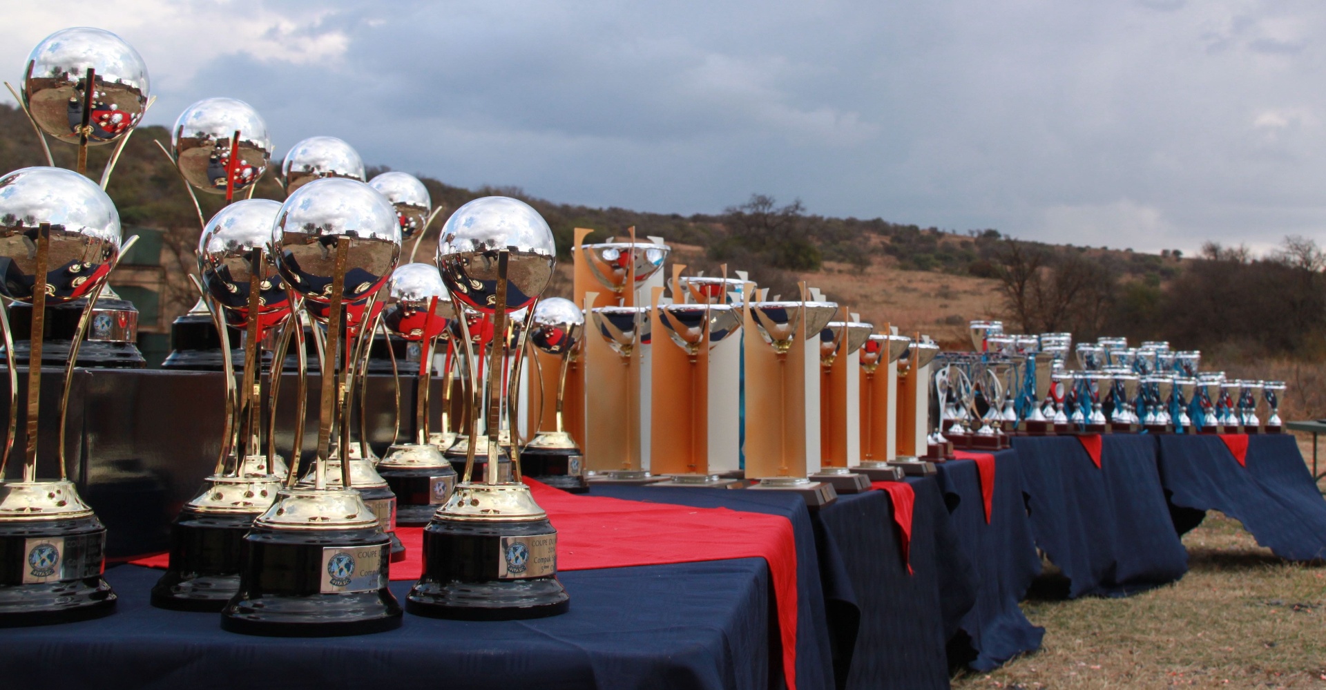 Trophies at a Compak SA sanctioned event