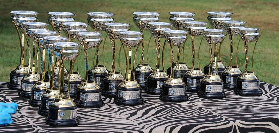 Trophies at a Compak SA sanctioned event