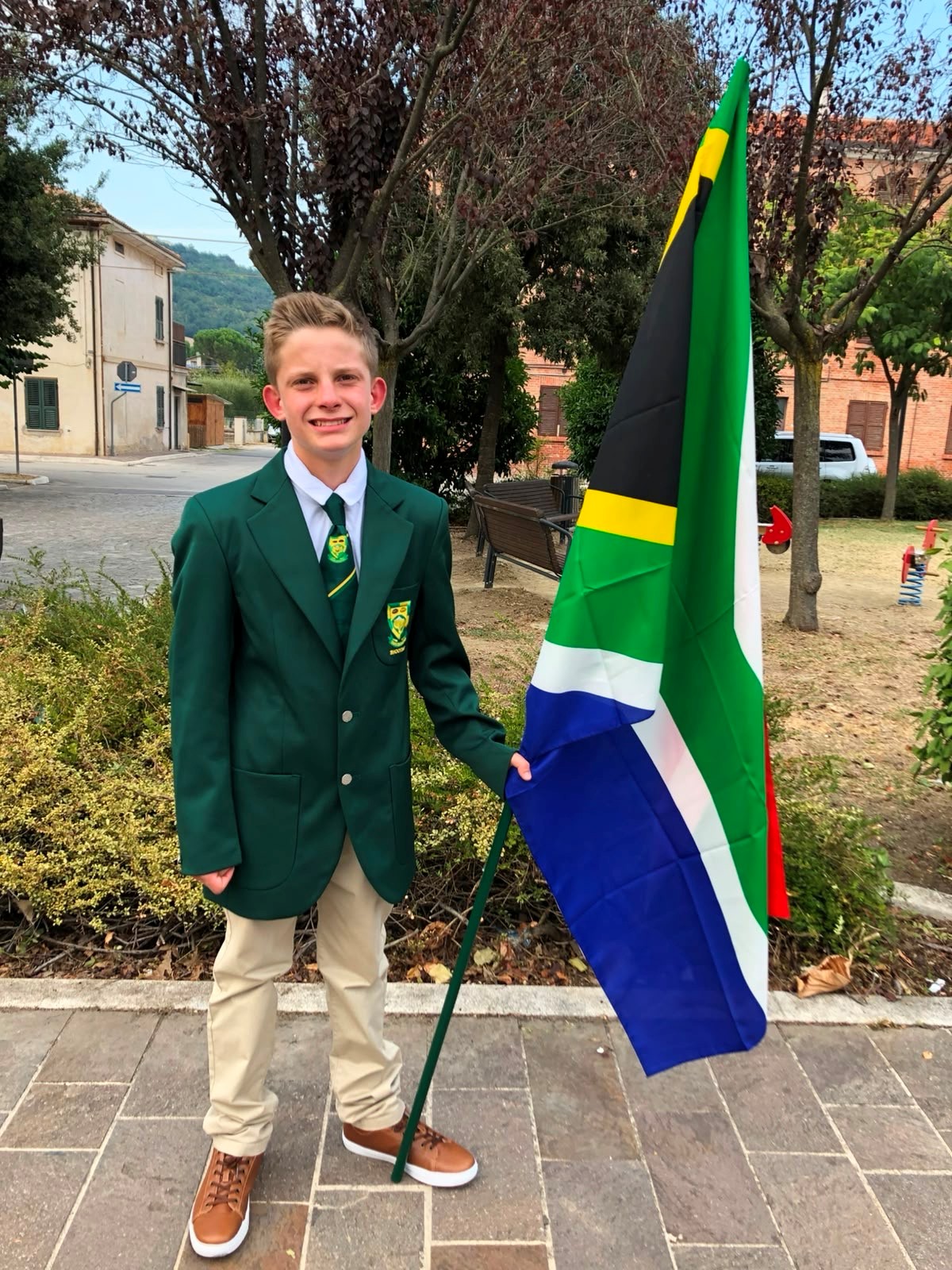 Young South African Compak Sporting shooters on the podium